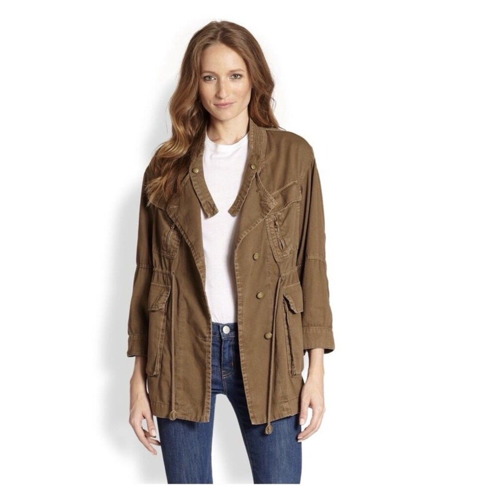 Current Elliott Military Parka Musket Size 1 (S) Brown Utility Cinched Oversized